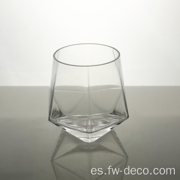 gafas de whisky de vidrio de cristal poligonal al por mayor